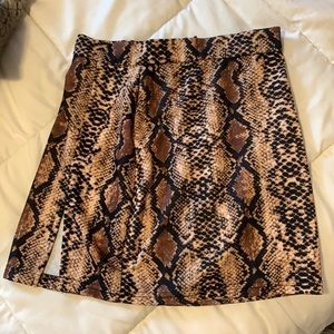 SHEIN snake print mini skirt